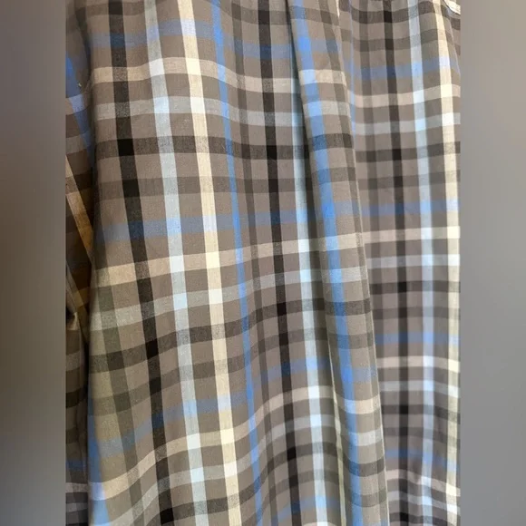 IZOD Performance Comfort Shirt Men's Blue Gray Plaid Button Down Size XL NWT - Picture 5 of 10